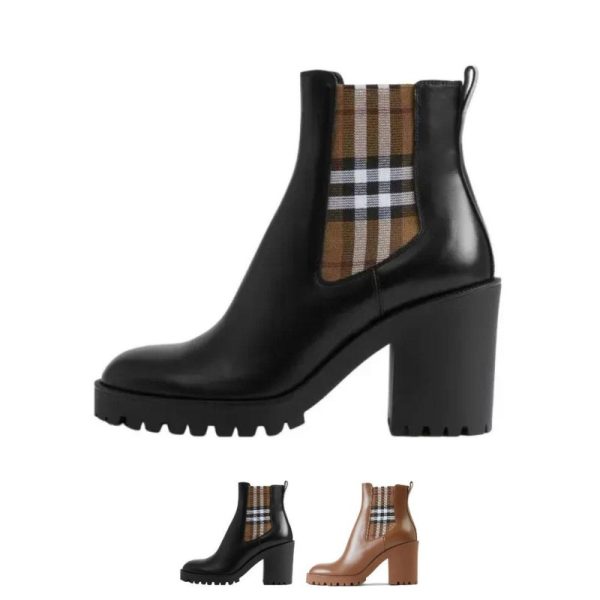d137983_3085-1.jpg Burberry Checkered Panel Ankle Boots BY020 - Image 5
