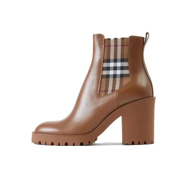 d137983_3086-1.jpg Burberry Checkered Panel Ankle Boots BY020 - Image 6