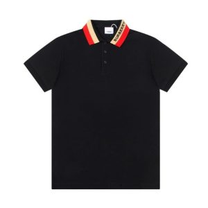 Burberry Striped Collar Polo Shirt BY023