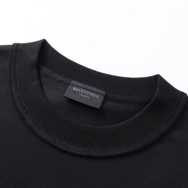 T-shirt Balenciaga Oversized Icon Black BL131 - Image 4
