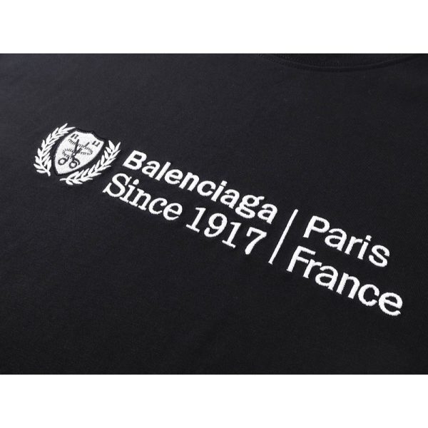 T-shirt Balenciaga Oversized Embroidery Since 1917 BL132 - Image 3