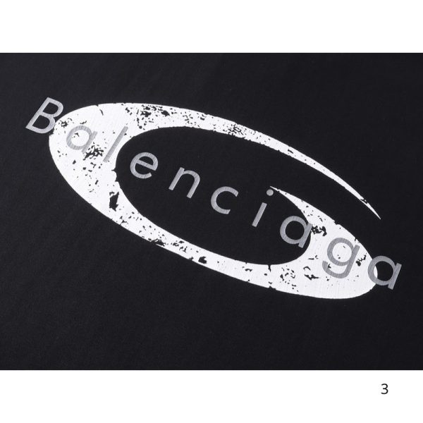 T-shirt Balenciaga Oversized Black For Men BL137 - Image 3