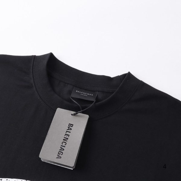 T-shirt Balenciaga Oversized Black For Men BL137 - Image 4
