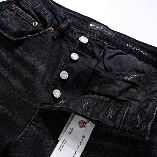 Jeans Amiri Logo Black AM024 - Image 4