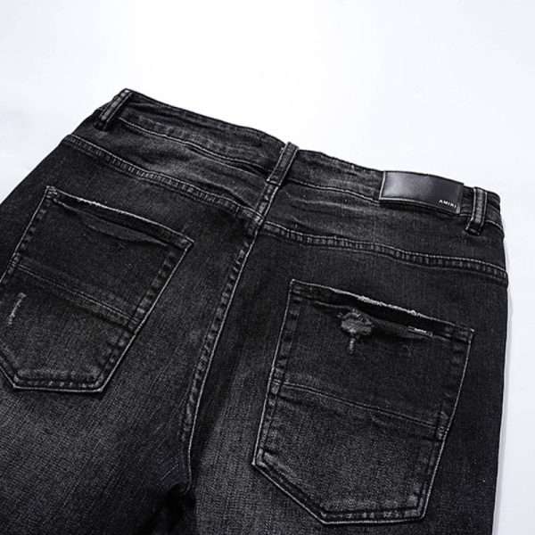 Jeans Amiri Logo Black AM024 - Image 7