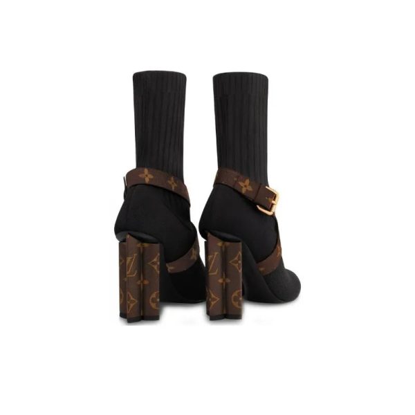 Louis Vuitton Silhouette Ankle Boots Heel And Strap LVW049 - Image 4