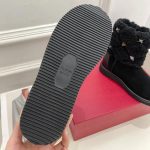 Valentino Boots Roman Stud Black Wool VL002 - Image 2