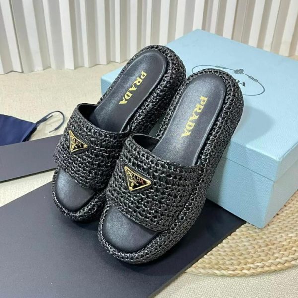 Prada Sandals Flatform In Crochet PD069 - Image 2