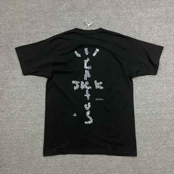T-shirt Cactus Jack Travis Scott x Playstation Black CJ002 - Image 3