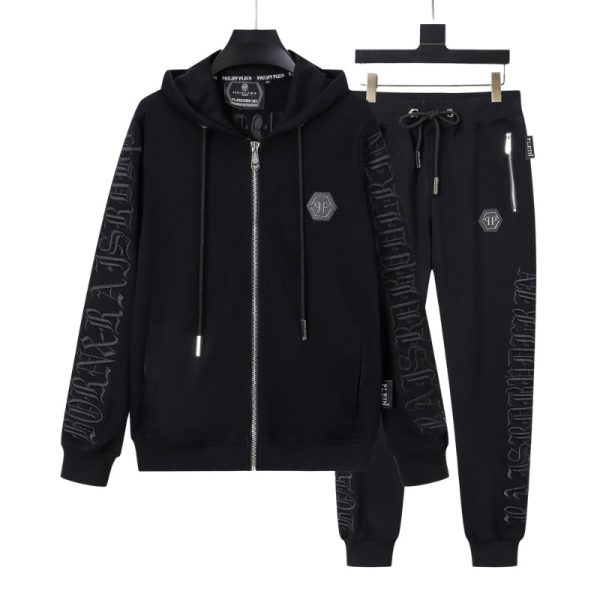 d147681_14812-1.jpg Set Tracksuit Philipp Plein Black PP025 - Image 1