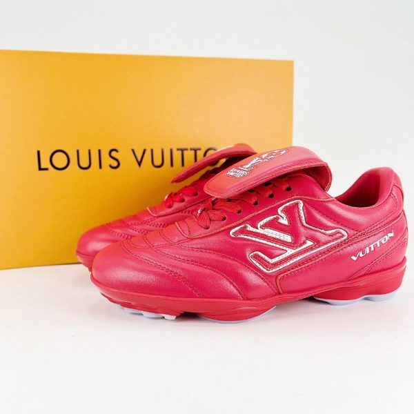 d148413_10362-1.jpg Louis Vuitton Footprint Soccer Shoes Red LV153 - Image 1