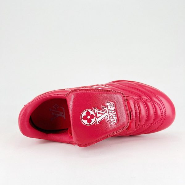 Louis Vuitton Footprint Soccer Shoes Red LV153 - Image 4