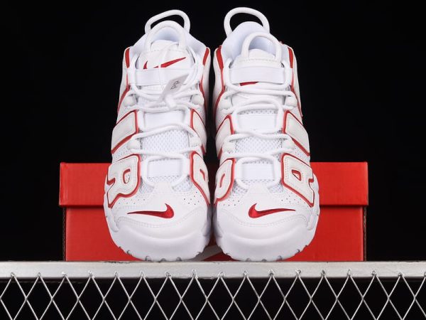 Nike Air More Uptempo White Varsity Red Outline - Image 5