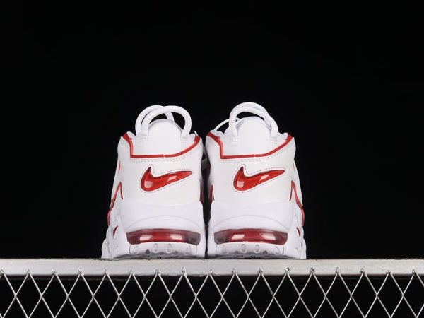 Nike Air More Uptempo White Varsity Red Outline - Image 6