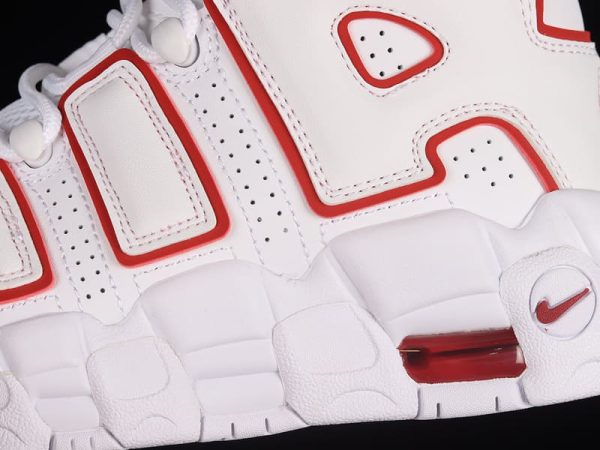 Nike Air More Uptempo White Varsity Red Outline - Image 8