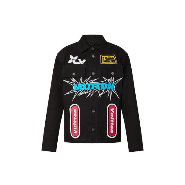 d69104_7983-1.jpg Jacket Louis Vuitton Printed Denim - Image 1