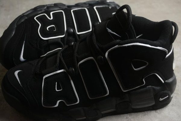 Nike Air More Uptempo Black White - Image 3