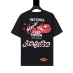 T-shirt Louis Vuitton x NBA Crossover Round Neck Printing - Image 3