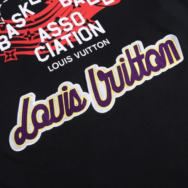 T-shirt Louis Vuitton x NBA Crossover Round Neck Printing - Image 6