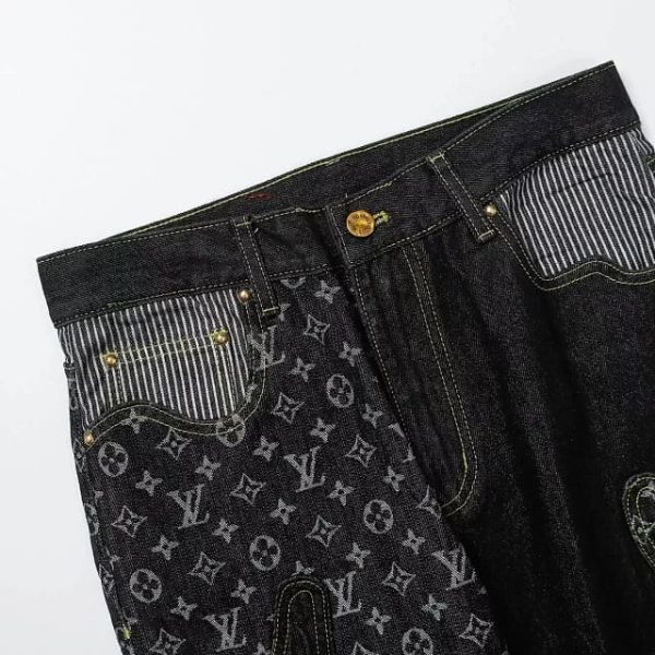 Jeans Louis Vuitton x Nigo Monogram Patchwork Denim - Image 4