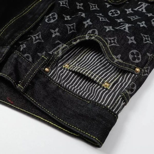 Jeans Louis Vuitton x Nigo Monogram Patchwork Denim - Image 6