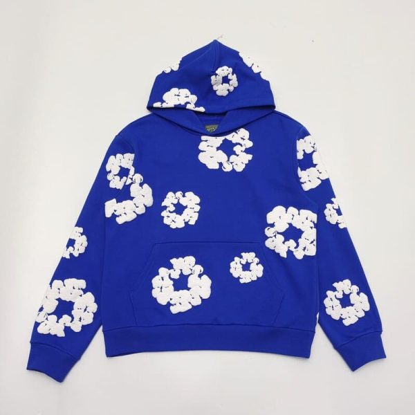 Hoodie Denim Tears The Cotton Wreath Blue - Image 2