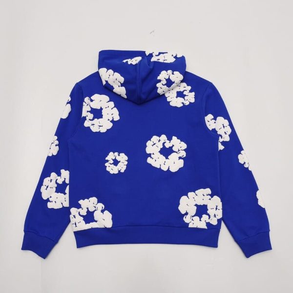 Hoodie Denim Tears The Cotton Wreath Blue - Image 3