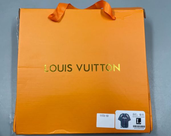 T-shirt Louis Vuitton Short-Sleeved Cotton Intarsia Crewneck - Image 3