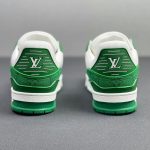 Louis Vuitton Trainer Green Monogram Denim White - Image 9