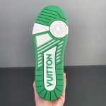 Louis Vuitton Trainer Green Monogram Denim White - Image 10
