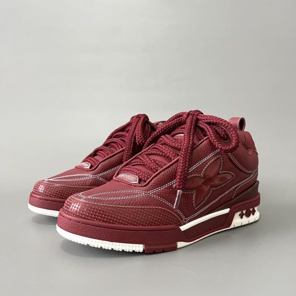 Louis Vuitton LV Skate Sneaker Bordeaux Red - Image 4
