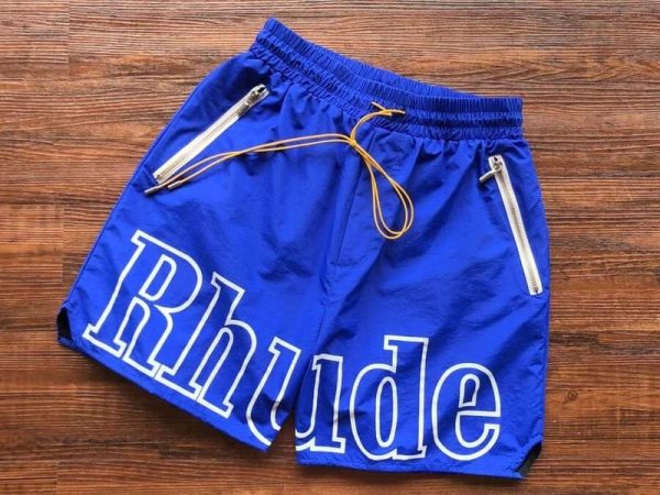 Rhude RH Logo Shorts Blue - Image 2