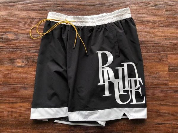 Rhude Side Logo Shorts Black - Image 4