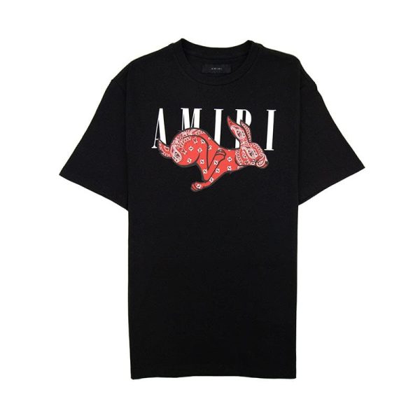 d69198_19454-1.jpg T-shirt Amiri Rabbit Logo Black - Image 1