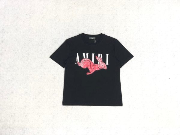 T-shirt Amiri Rabbit Logo Black - Image 2