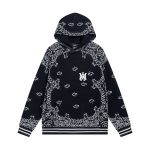 Amiri Bandana B-Ball Hoodie ‘BlackGrey’