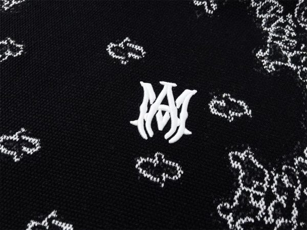 Amiri Bandana B-Ball Hoodie ‘BlackGrey’ - Image 4