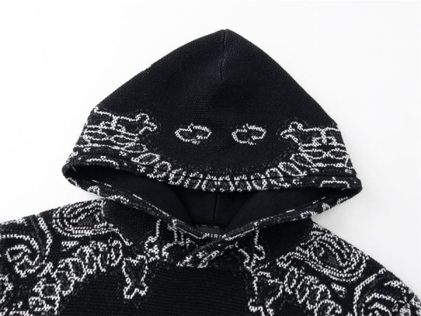Amiri Bandana B-Ball Hoodie ‘BlackGrey’ - Image 5