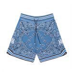 Amiri Bandana Crochet Basketball Shorts Blue