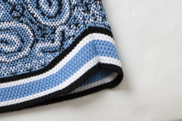 Amiri Bandana Crochet Basketball Shorts Blue - Image 7