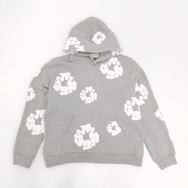 Hoodie Denim Tears The Cotton Wreath Grey - Image 2