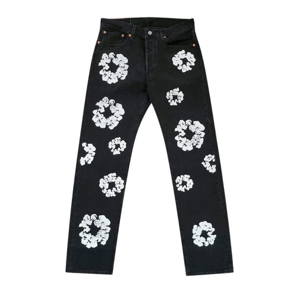 d69234_4249-1.jpg Denim Tears x Levi’s Cotton Wreath Jeans Black - Image 1