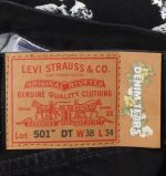 Denim Tears x Levi’s Cotton Wreath Jeans Black - Image 8