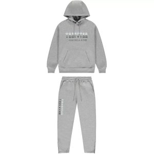 Set Trapstar Chenille Decoded 2.0 Hoodie Grey/Ice Blue