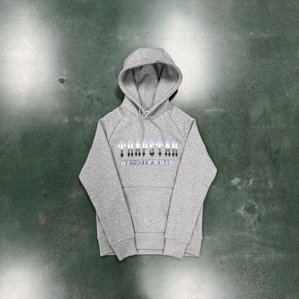 Set Trapstar Chenille Decoded 2.0 Hoodie Grey/Ice Blue - Image 2