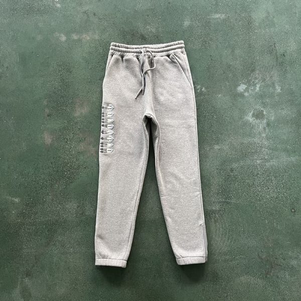 Set Trapstar Chenille Decoded 2.0 Hoodie Grey/Ice Blue - Image 3