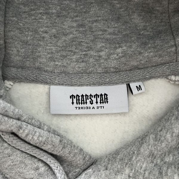 Set Trapstar Chenille Decoded 2.0 Hoodie Grey/Ice Blue - Image 10