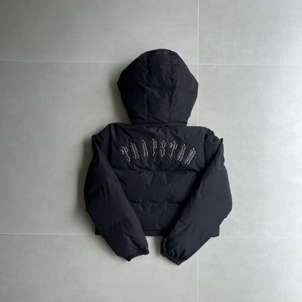 wamens-jacket-trapstar-irongate-hooded-puffer-black - Image 2