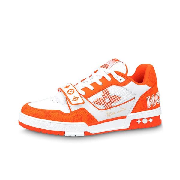 d69283_11044-1.jpg Louis Vuitton Trainer Monogram Denim Orange - Image 1