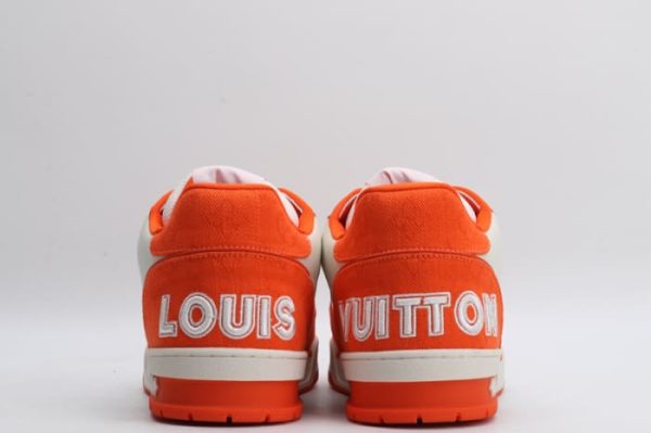Louis Vuitton Trainer Monogram Denim Orange - Image 6